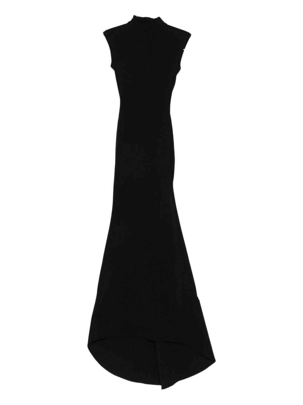 JACQUEMUS Womens Black La Robe Alba Cap-sleeves Stretch-woven Maxi Dress Product Image