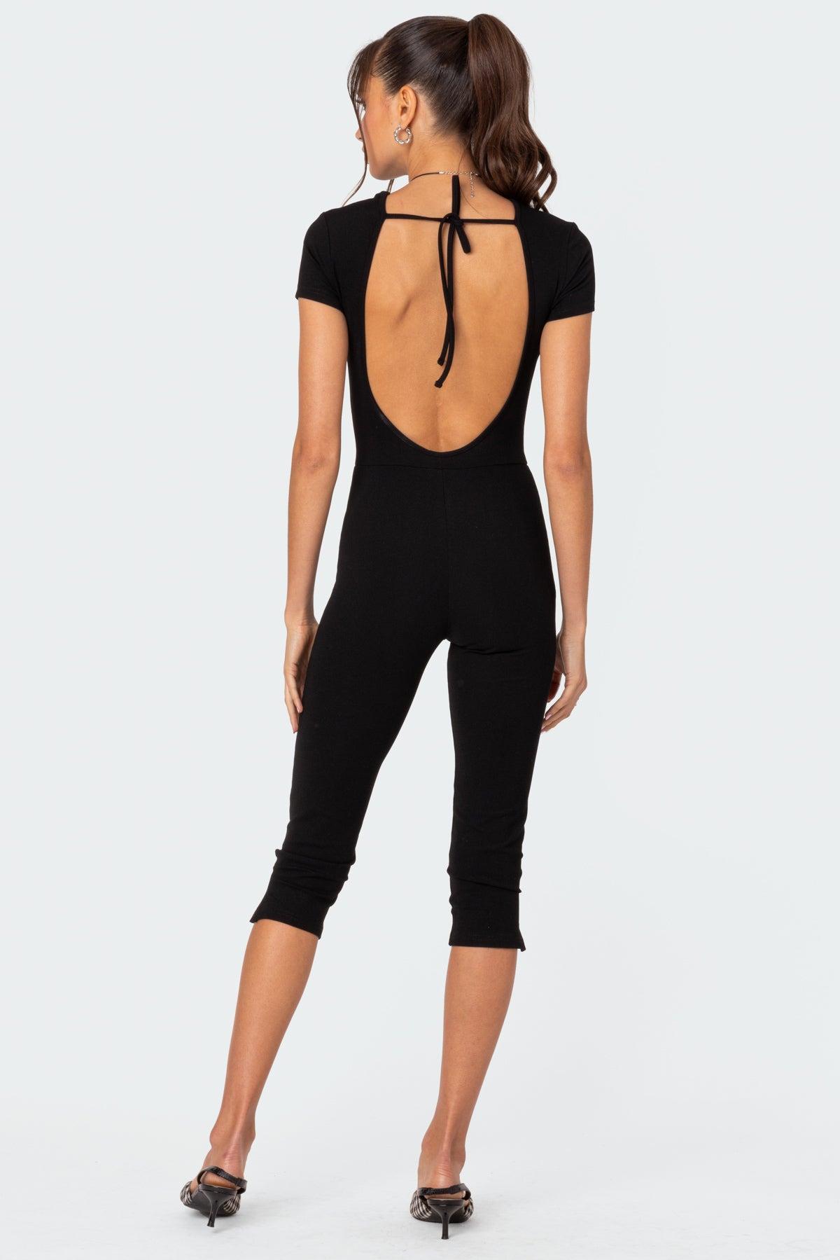 Capri Open Back Jumpsuit Product Image