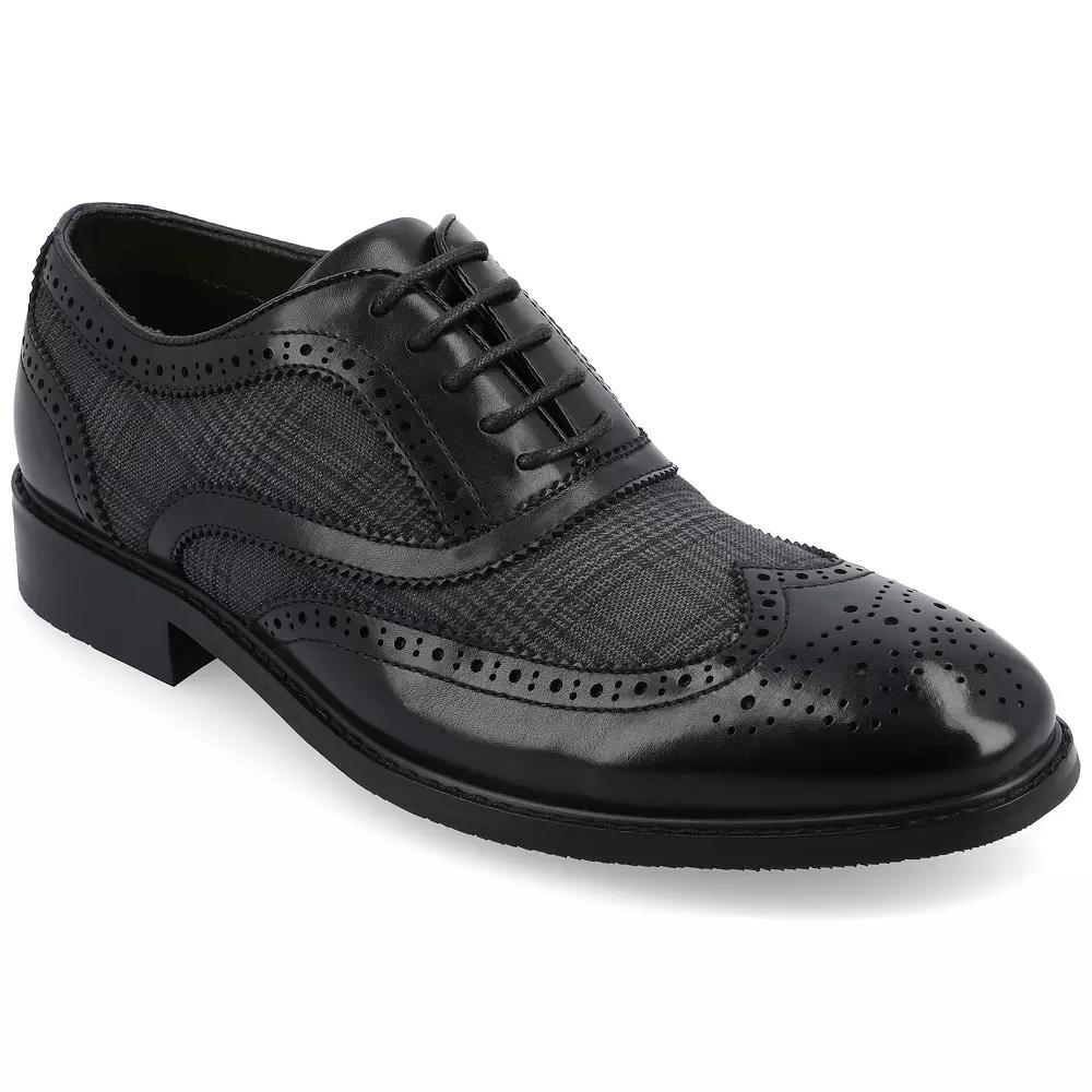 VANCE Jerome Men's Tru Comfort Foam Wingtip Oxford Shoes, Size: 13, Black Product Image