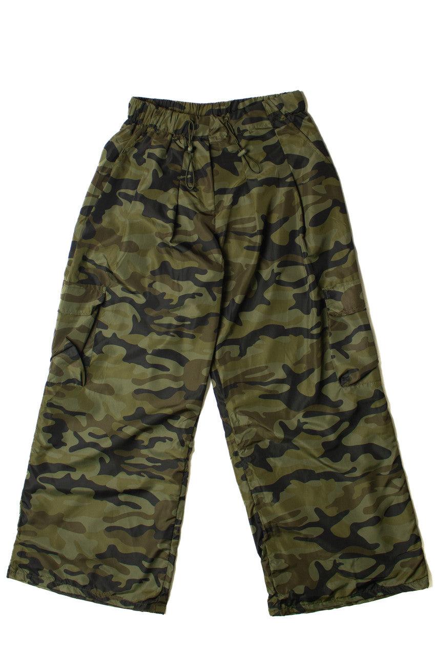 Wide Leg Camo Utility Pants Product Image