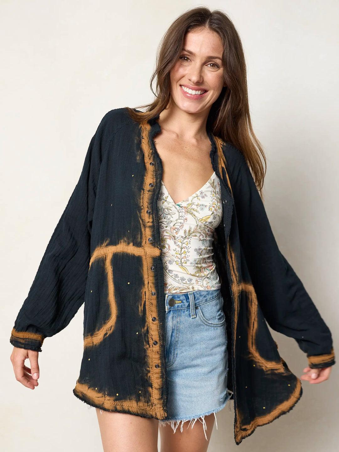 Laid Back Cotton Button Down Top Product Image