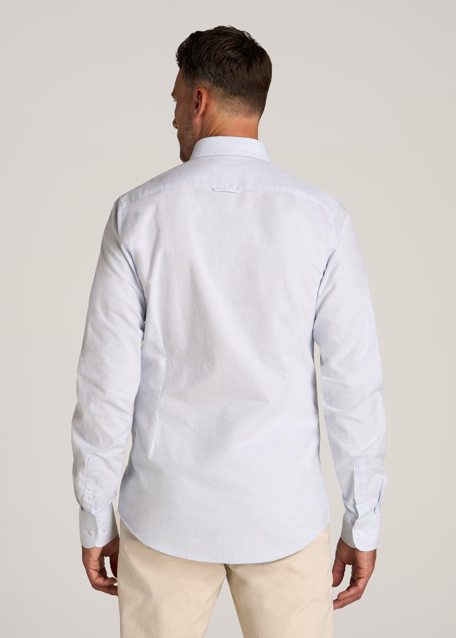 Washed Oxford Shirt for Tall Men in Light Blue Male Product Image