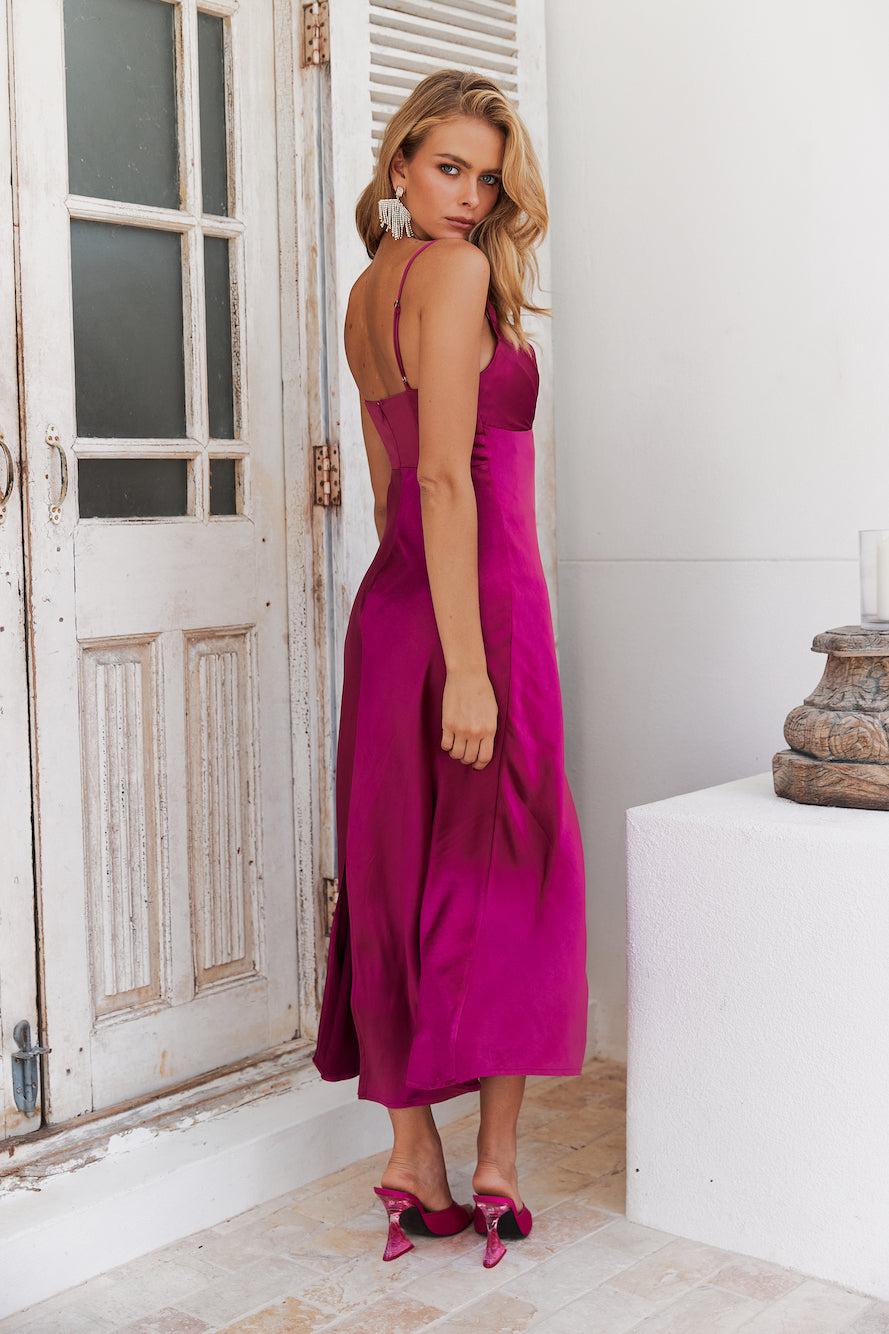 Lovely Escape Maxi Dress Fuchsia Product Image