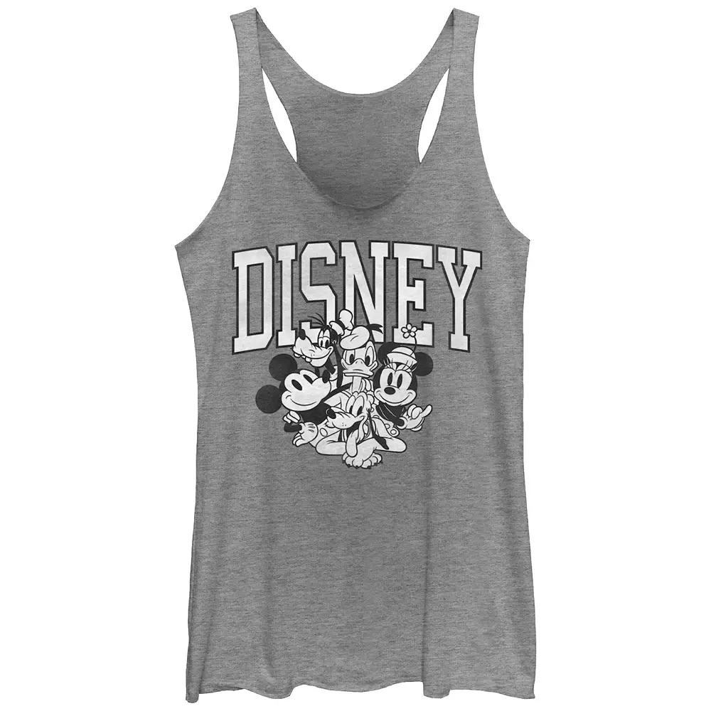 Disney's Mickey Mouse And Friends Vintage Group Poster Juniors' Tri-Blend Racerback Tank Top, Girl's,  Product Image