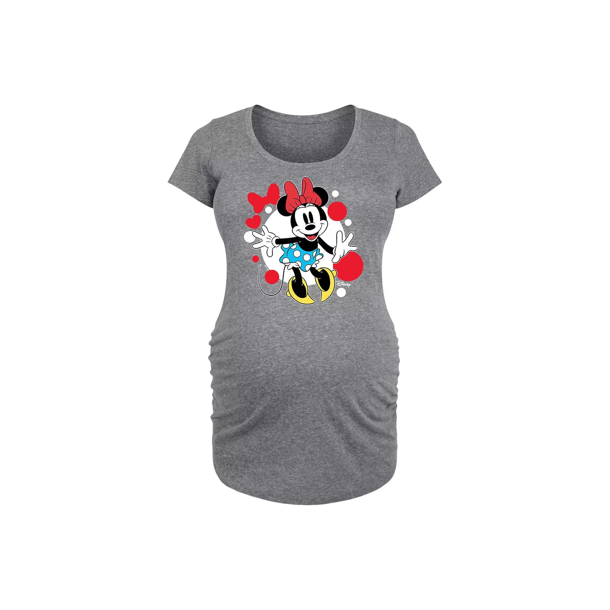 Disney's Minnie Mouse Maternity Dots Graphic Tee, Women's,  Product Image