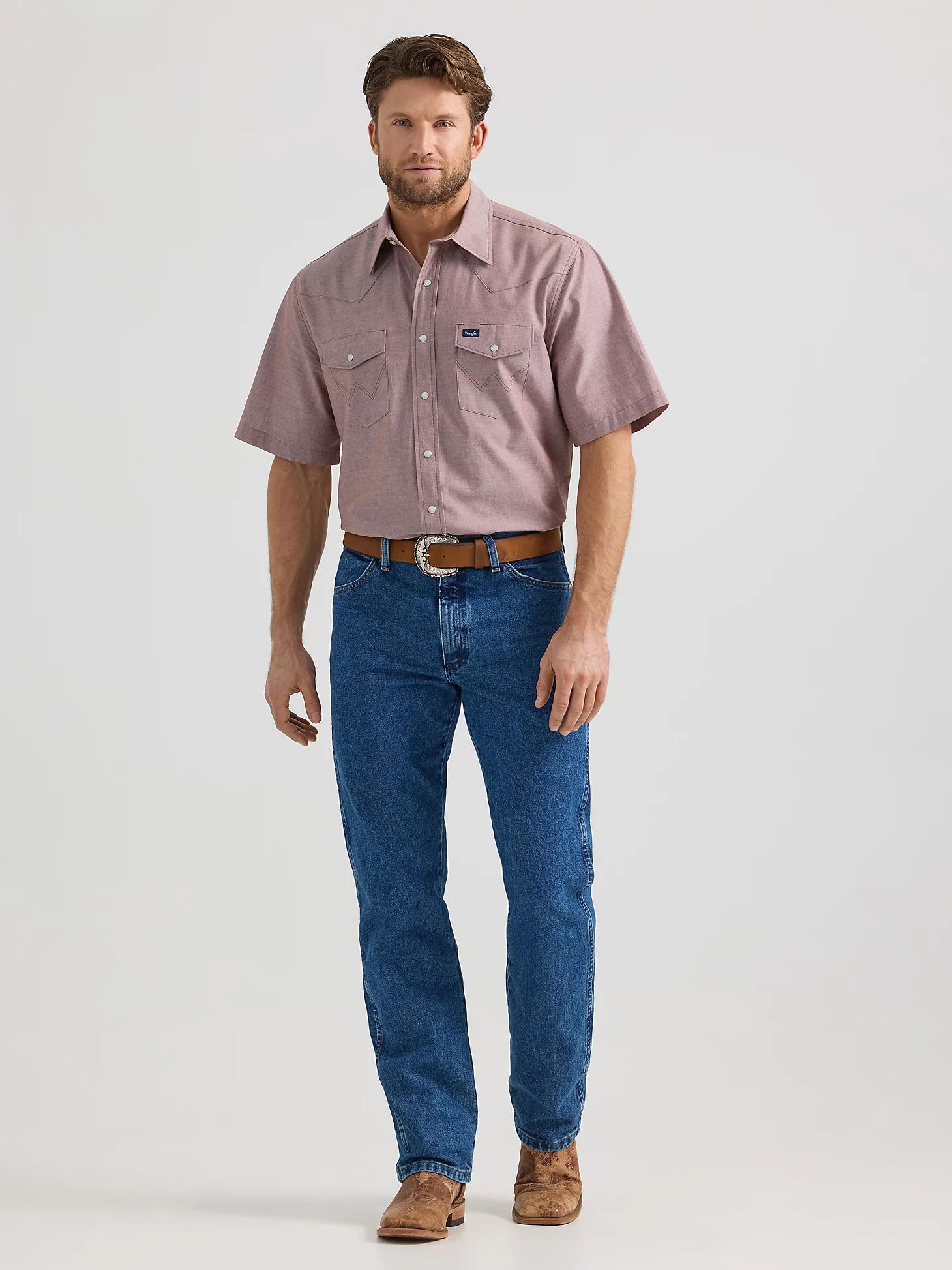 Cowboy Cut® Short Sleeve Classic Work Western Workshirt | Men's SHIRTS | Wrangler® Product Image