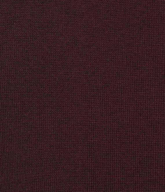 Roundtree & Yorke Big & Tall Mock Neck Long Sleeve Solid Quarter Zip Sweater Pullover Product Image