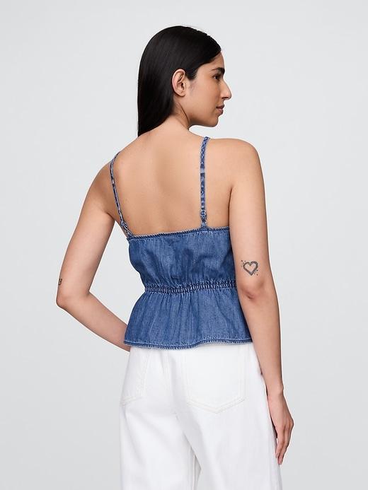Denim Peplum Cami Product Image