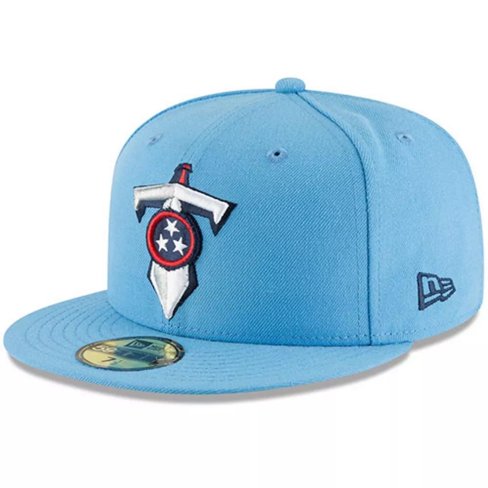 Men's New Era Light Blue Tennessee Titans Omaha 59FIFTY Fitted Hat,  Product Image