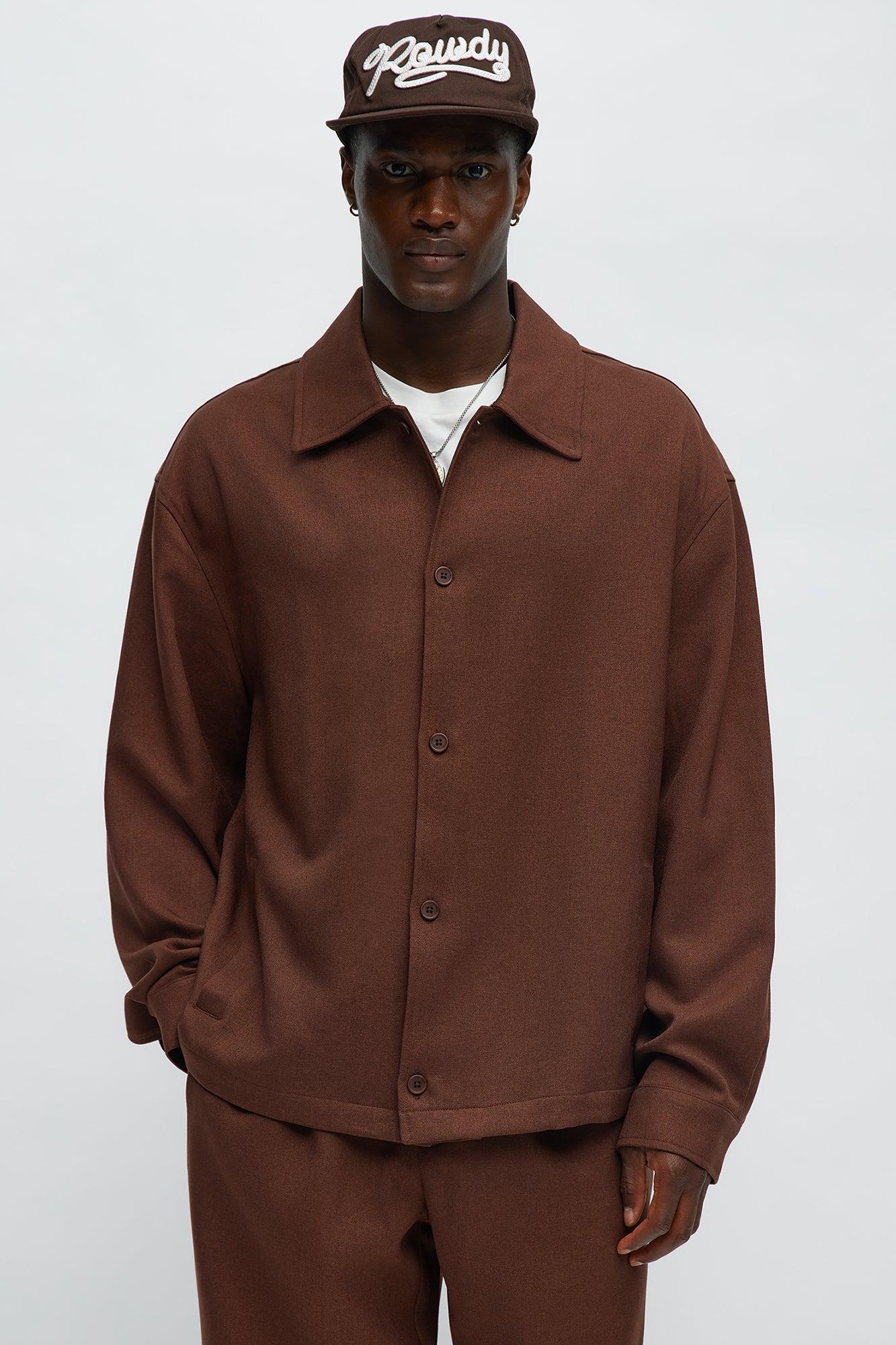 Relaxed Mara Overshirt - Brown Male Product Image