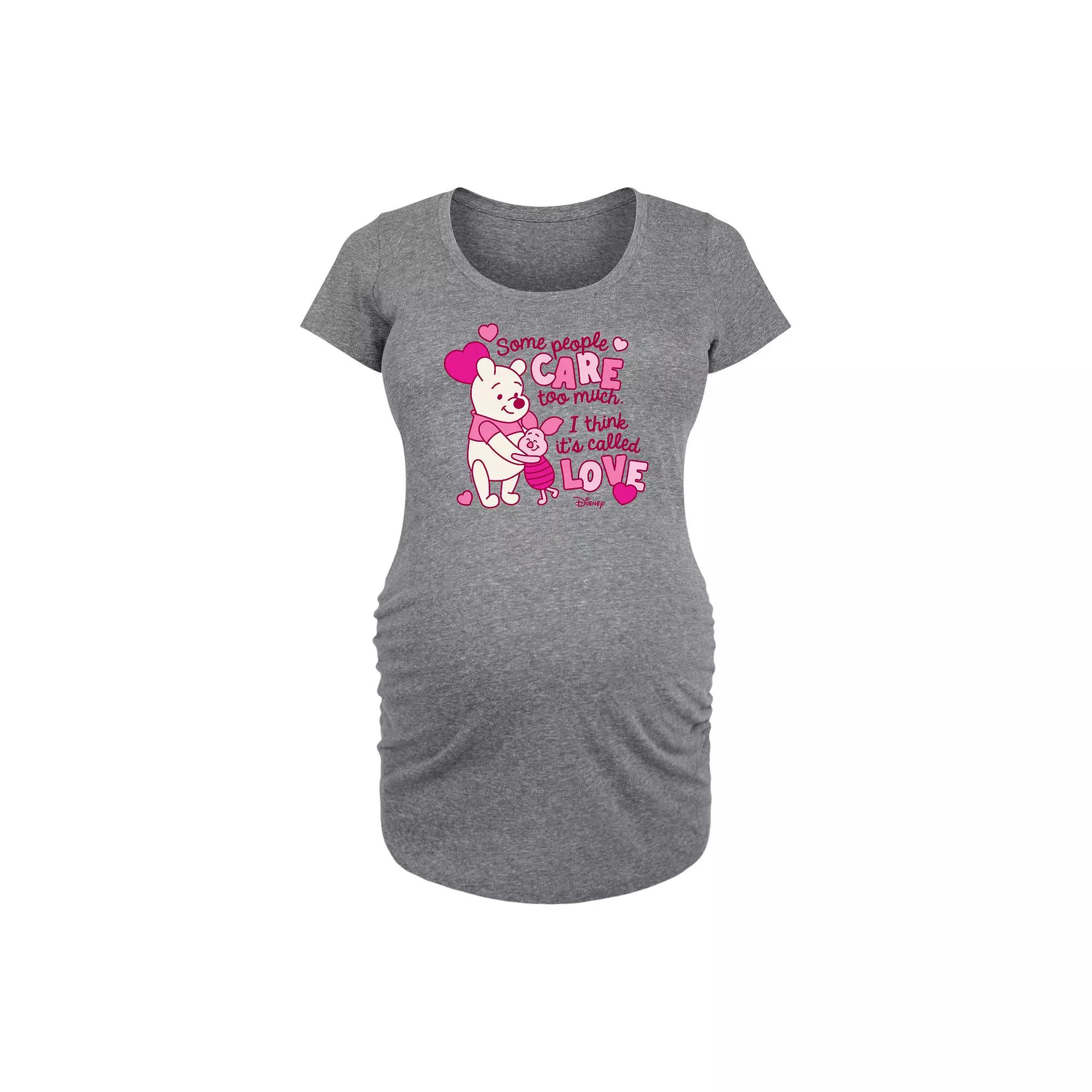 Disney's Winnie The Pooh Care Piglet & Pooh Maternity Love Graphic Tee, Women's,  Product Image