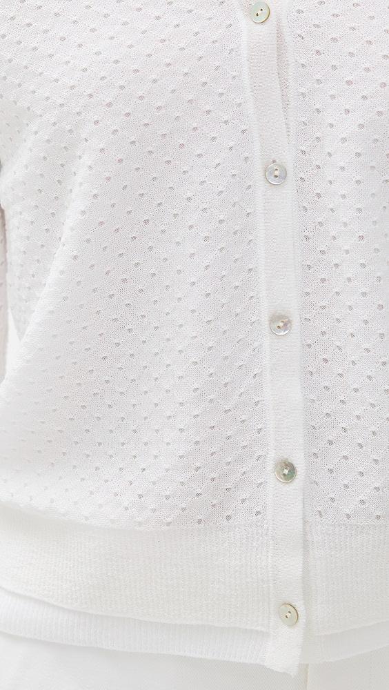 Vince Double Layer Mesh Caridigan | Shopbop Product Image