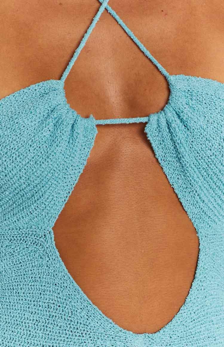 Renata Blue Cut Out Midi Dress Baby Product Image