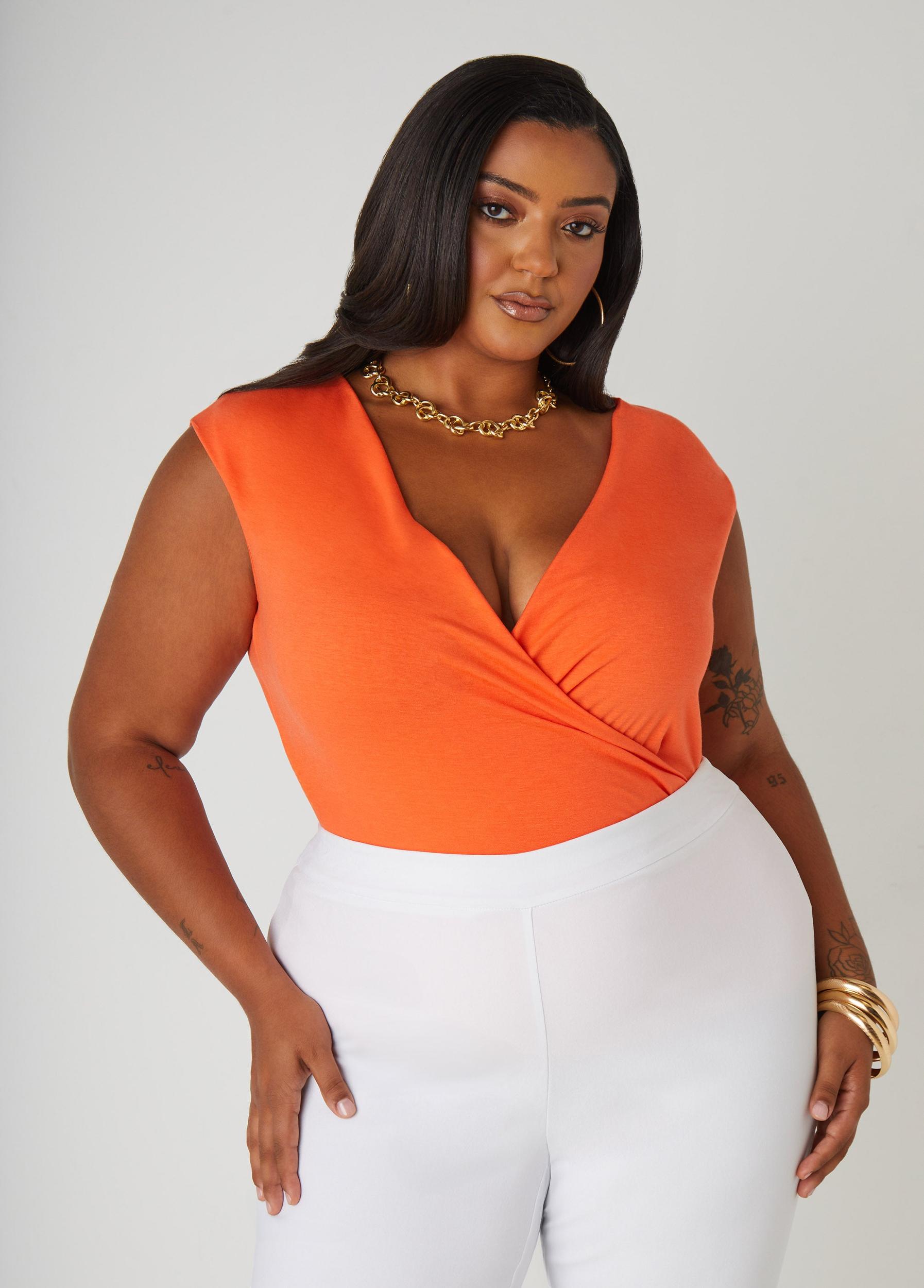 Faux Wrap Jersey Top Product Image