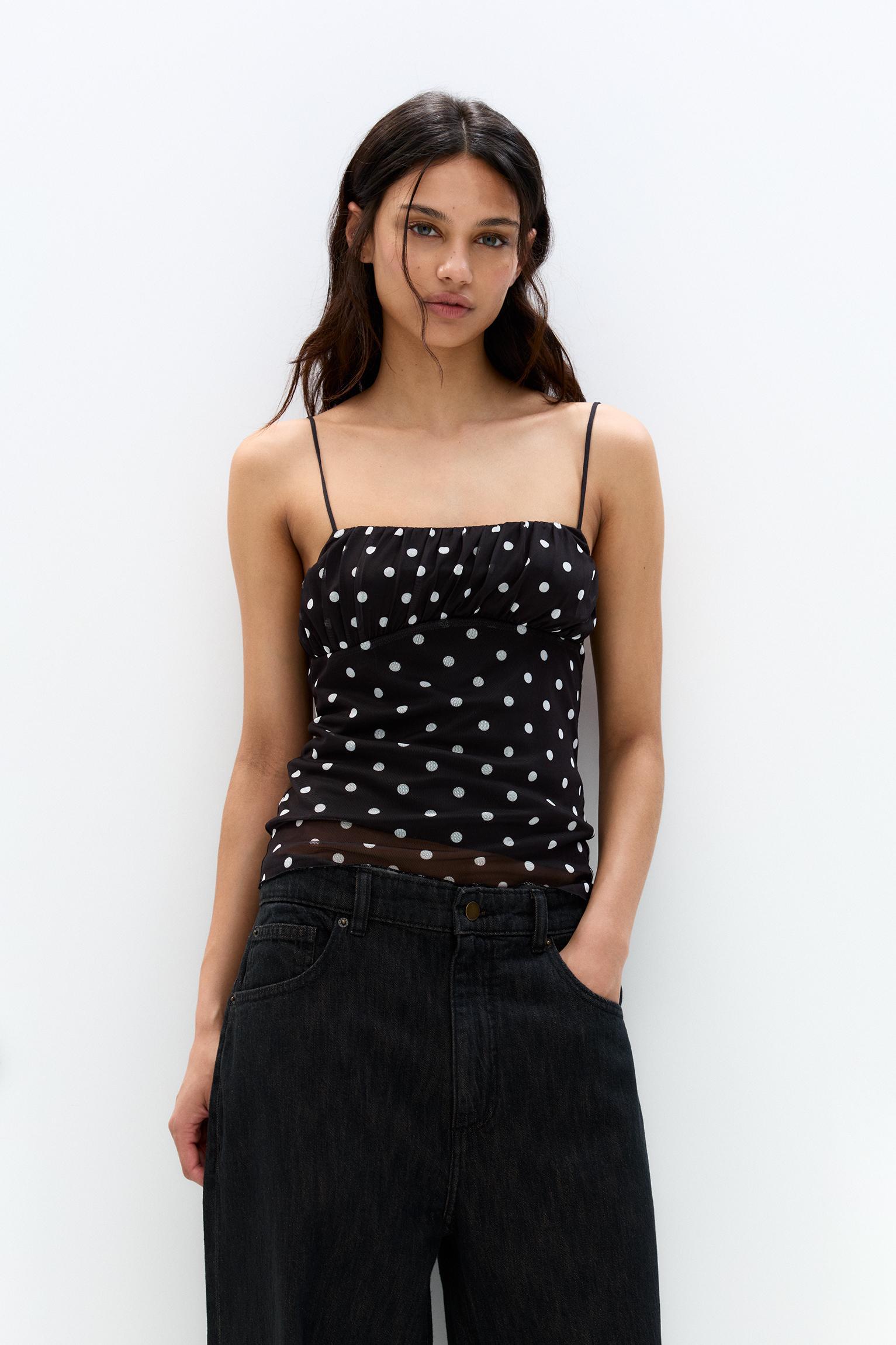 Strappy polka dot top Product Image