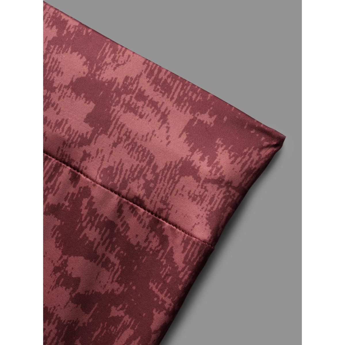 Plus Size Textured Mid Rise Skinny Leggings Women Rouge Elegant High stretch Skinny Mid Rise Everyday Leggings BloomChic 14-16/1X Product Image