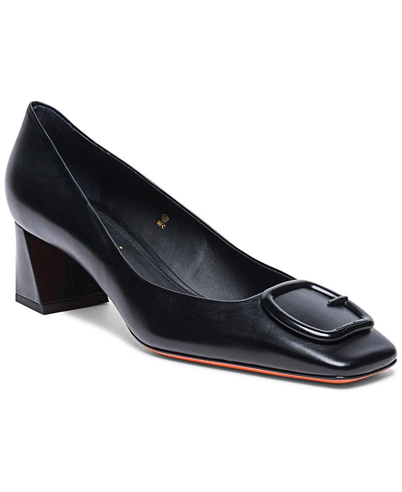 Womens Soft Square 50MM Leather Pumps Product Image