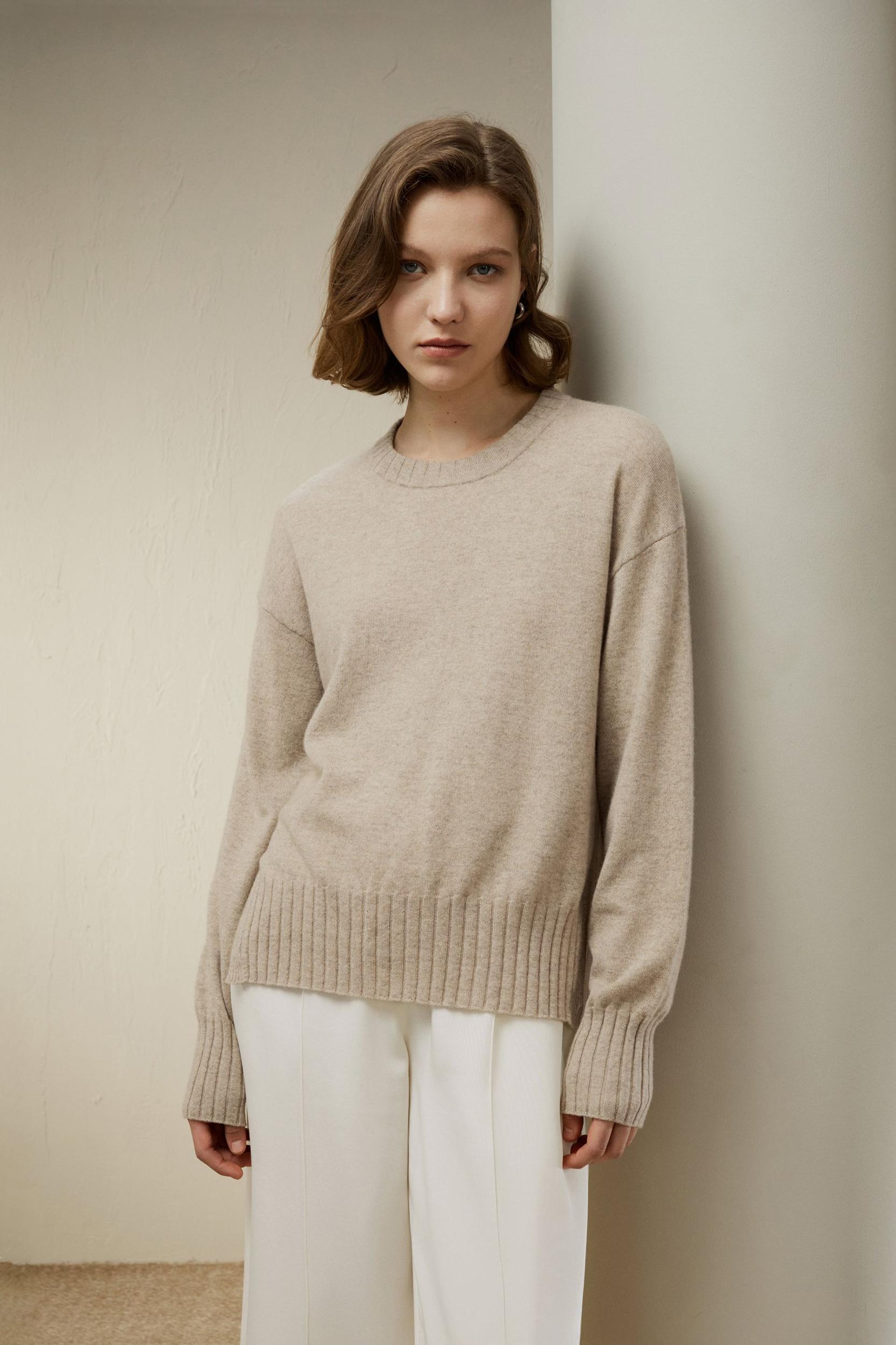 Crew Neck Cashmere Sweater Product Image
