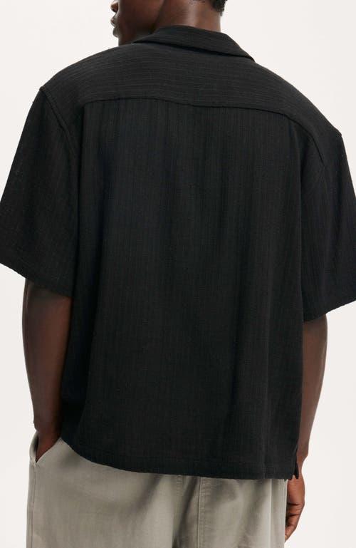 Cotton On Men's Box Fit Short Sleeve Shirt in Black at Nordstrom, Size Medium Product Image