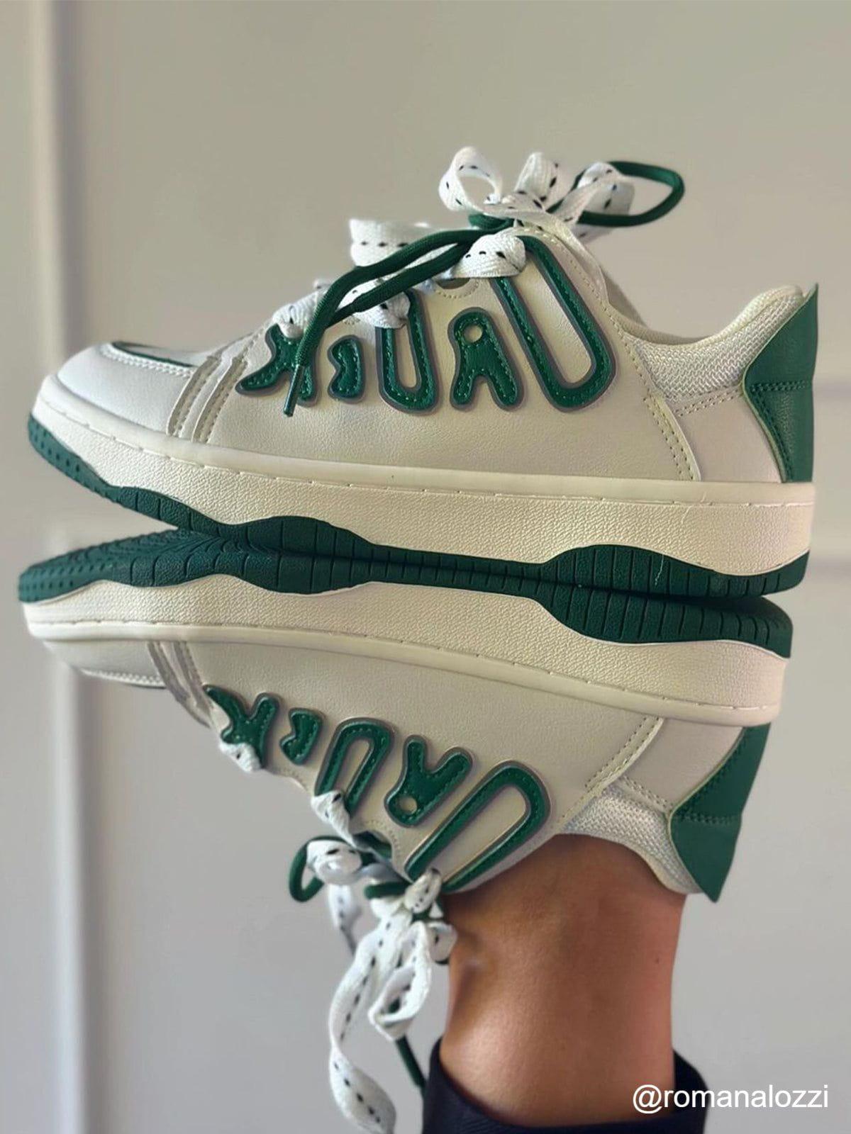 StarryClimb Double Lace Patchwork Skate Shoes Product Image