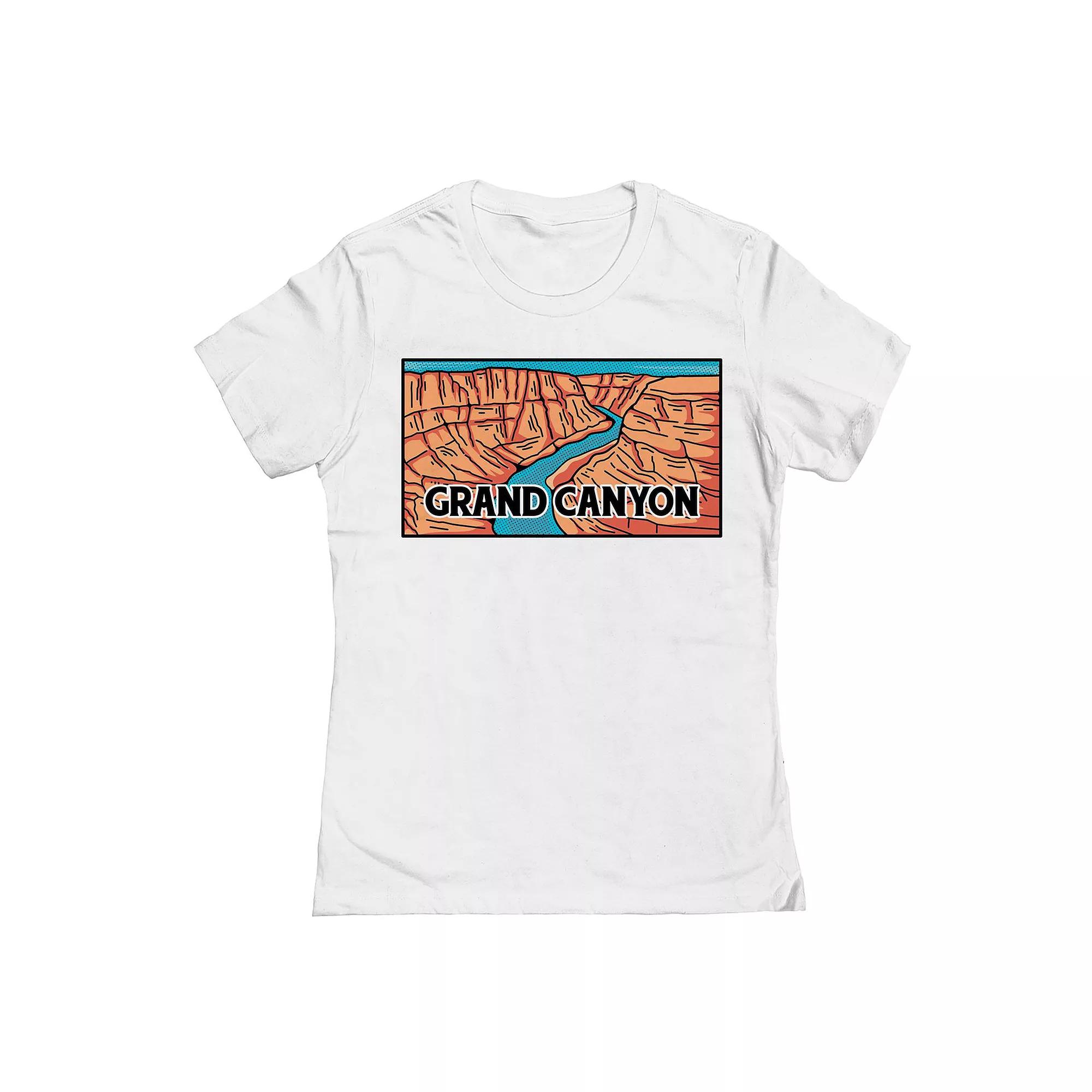 Junior's Grand Canyon 3 Womens Graphic Tee, Girl's, Size: Small, White Product Image