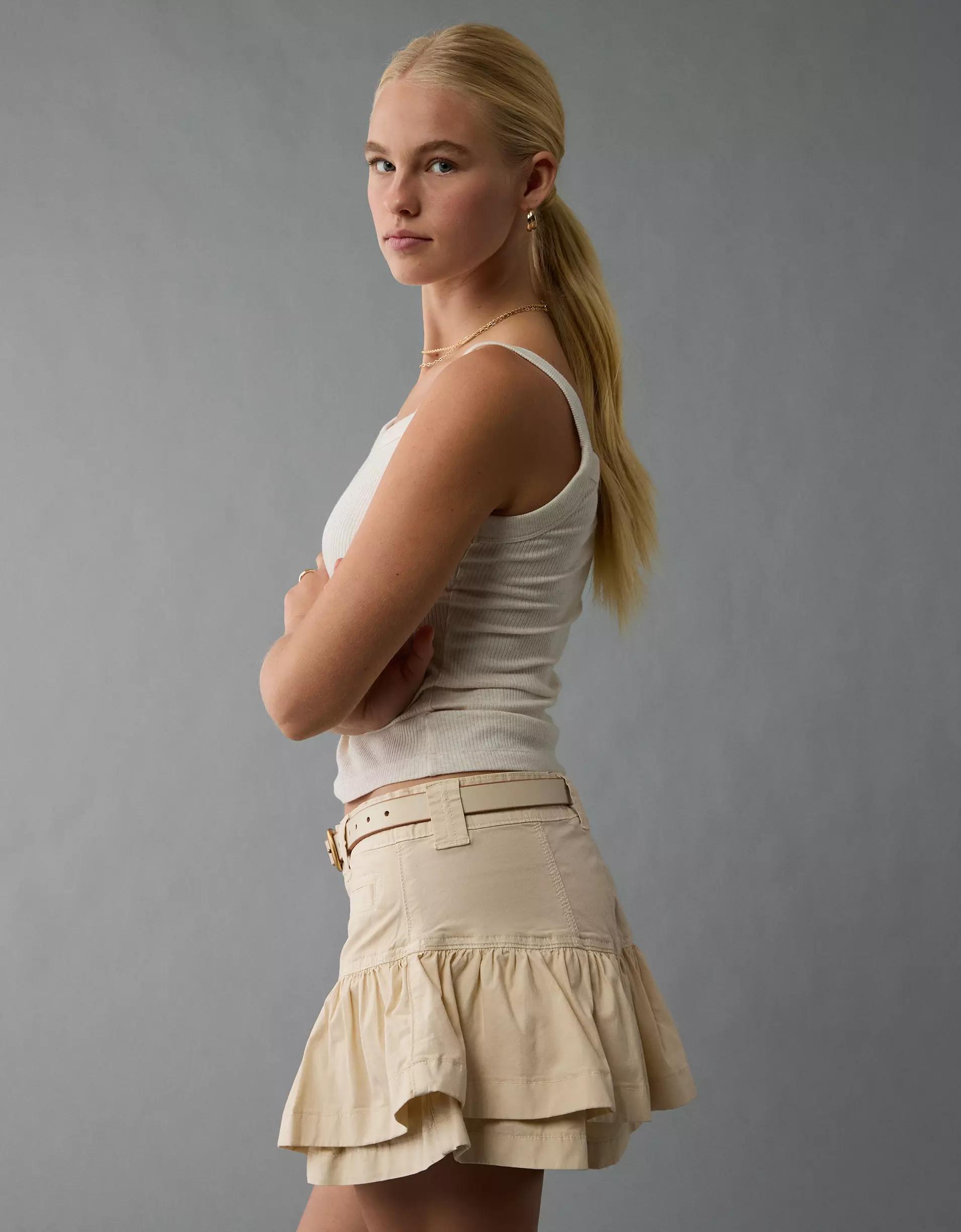 AE Snappy Stretch Mini Ruffle Skort Product Image