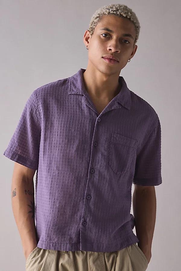 Standard Cloth Liam Textured Grid Shirt Top Mens at Urban Outfitters Product Image