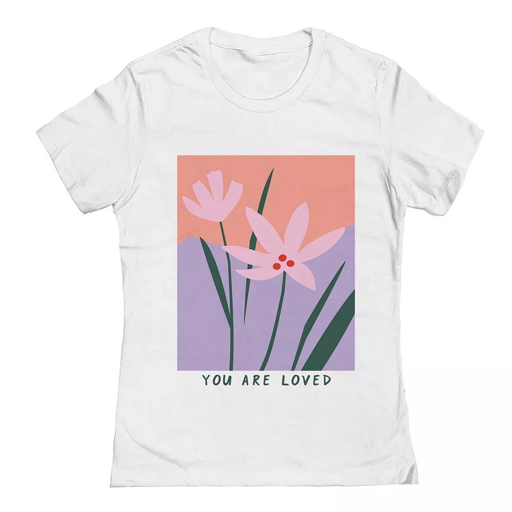 Junior's Grayson Threads The Label You Are Loved Valentine's Day Graphic Tee, Women's,  Product Image