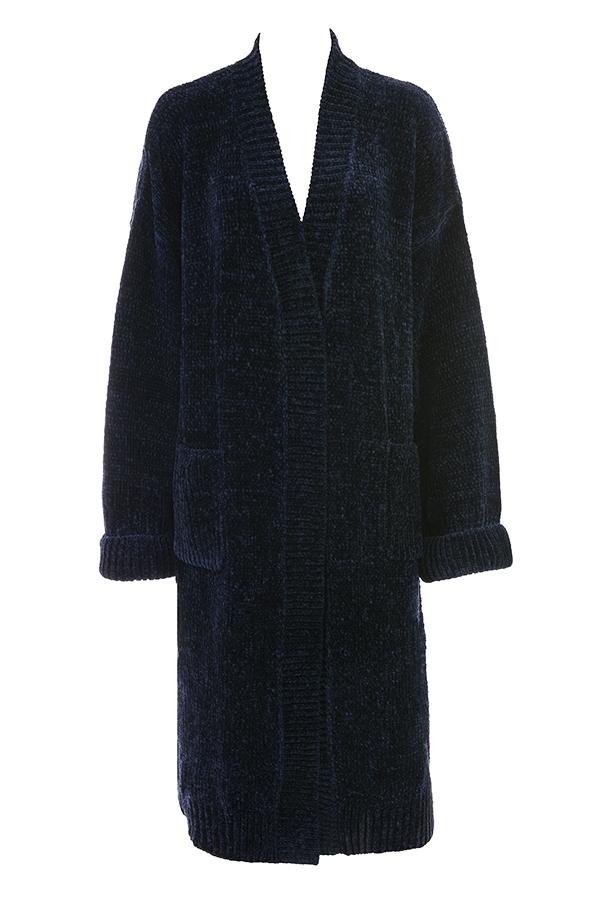 Celine  navy chenille slouchy cardigan - sale Product Image