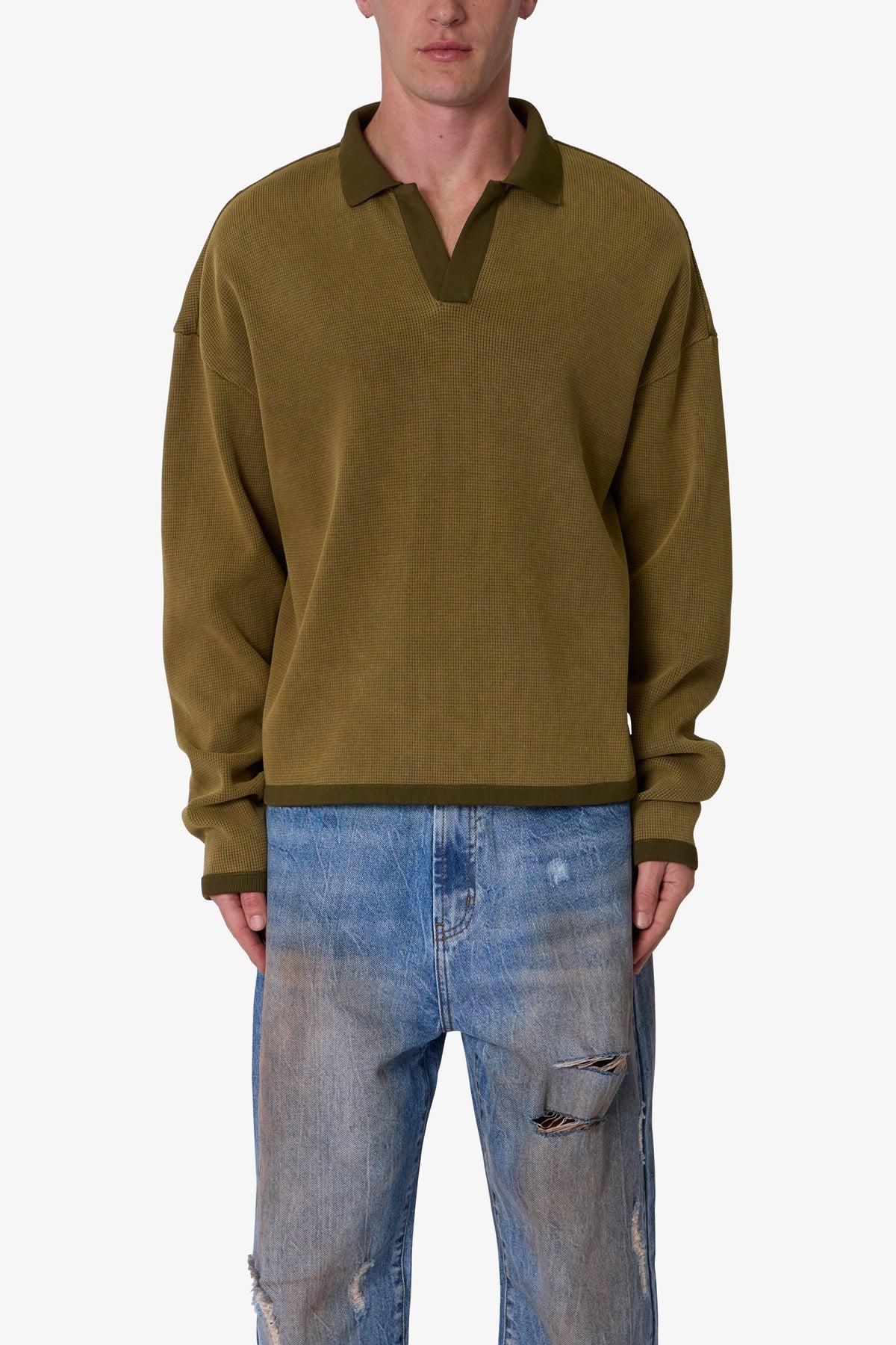 Polo Thermal L/S Shirt - Dark Olive Product Image