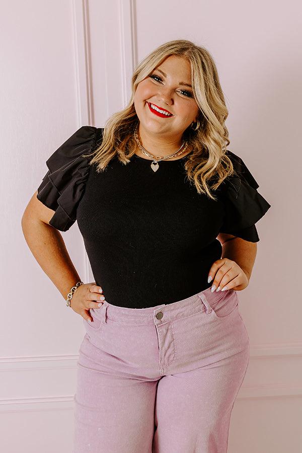 Halftime Happy Hour Bodysuit In Black Curves Product Image