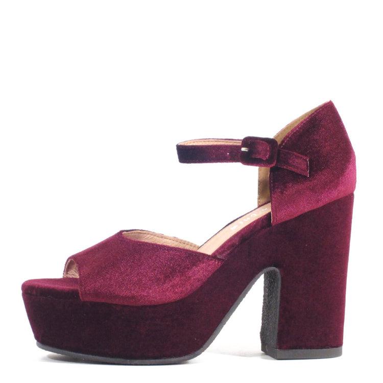 Quill Velvet Platform Heels Product Image