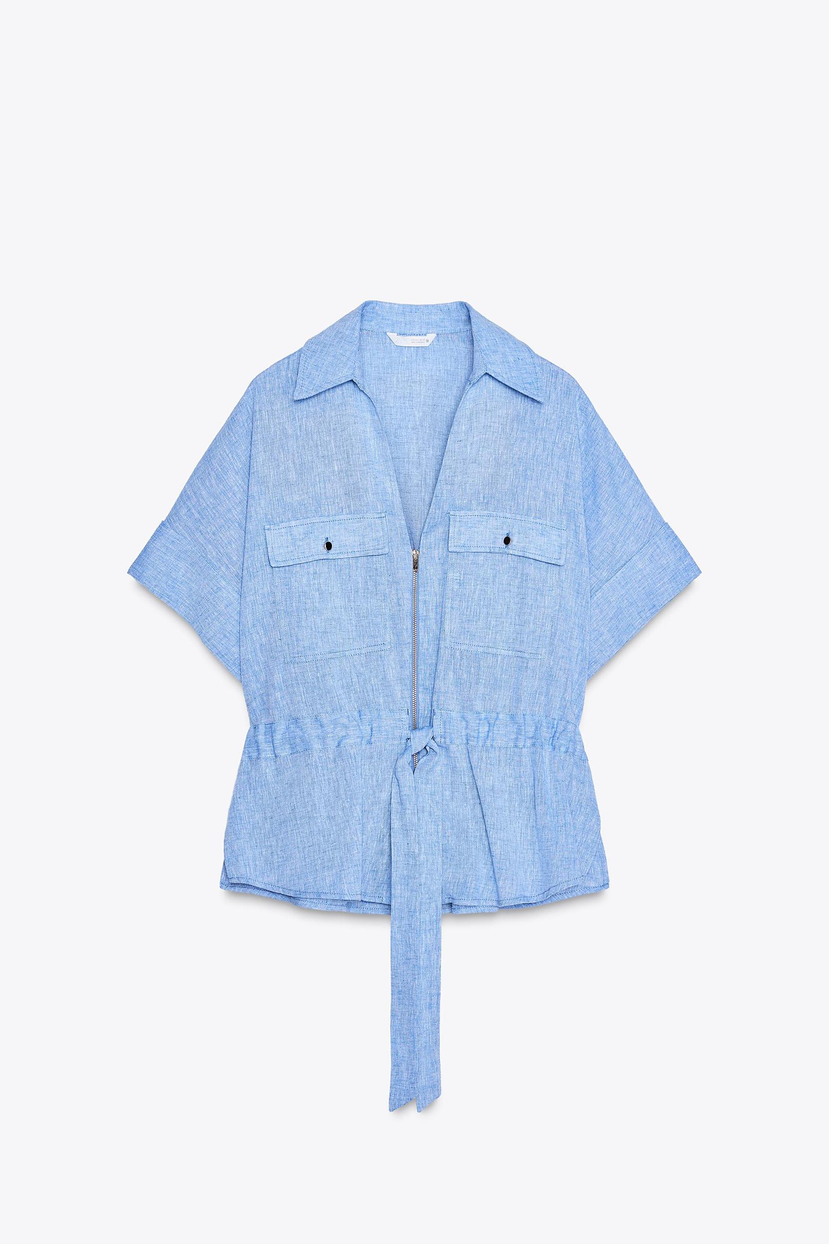 LINEN SAFARI SHIRT Product Image