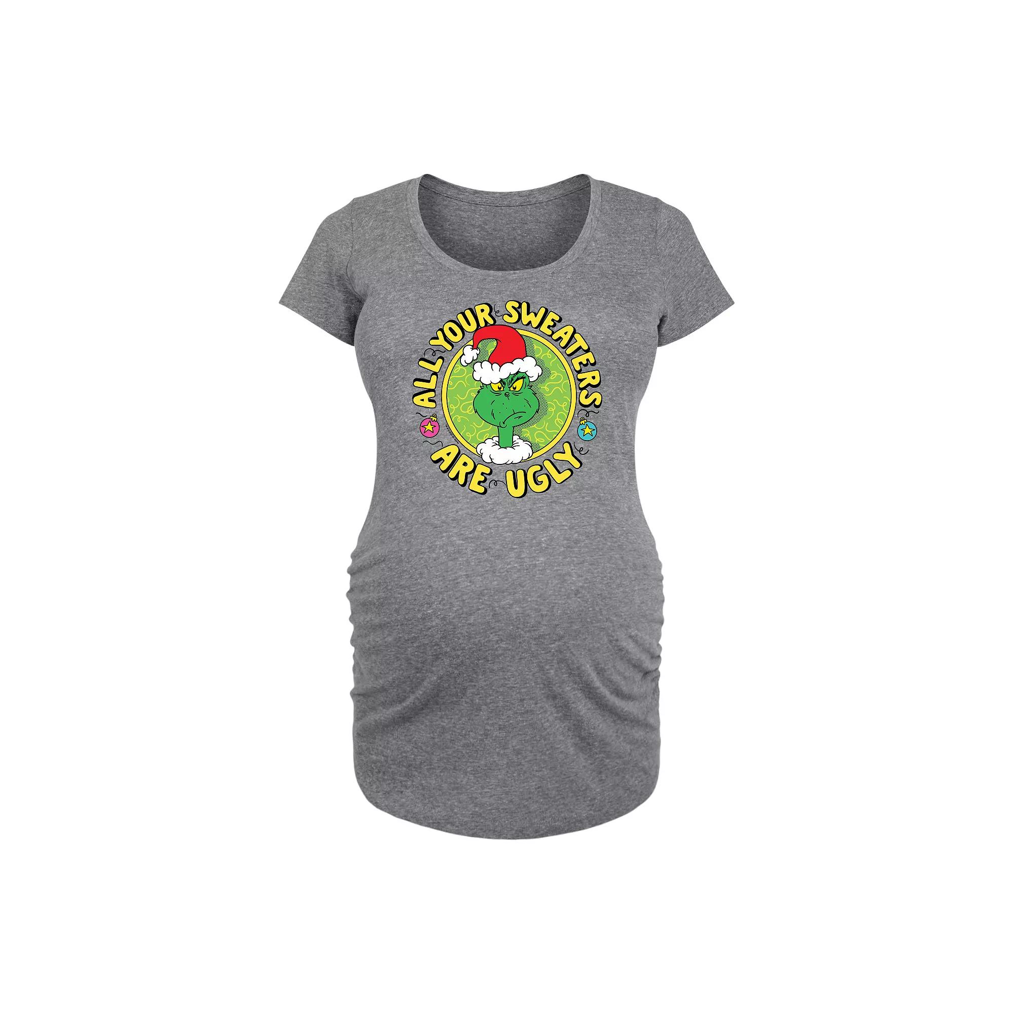 Maternity Dr. Seuss Grinch All Your Sweaters Are Ugly Graphic Tee, Women's,  Product Image