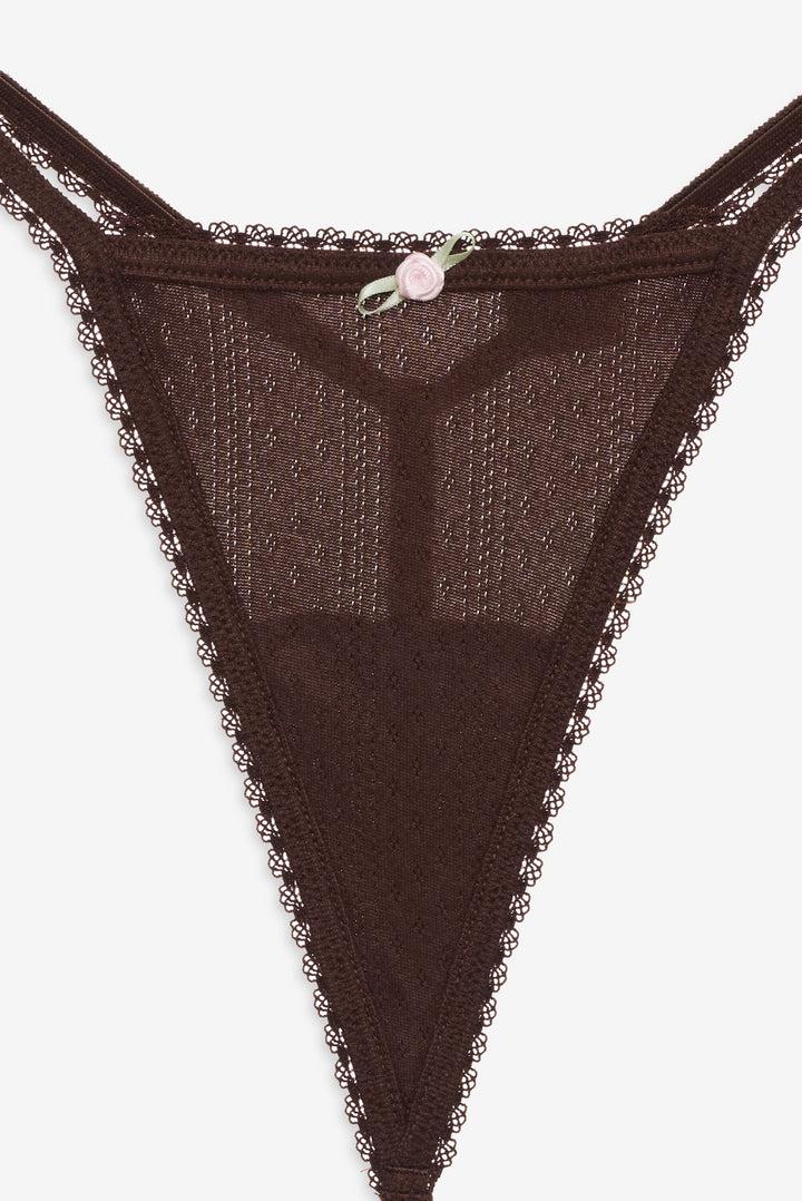 Elliana Thong Panty — Chocolate Product Image