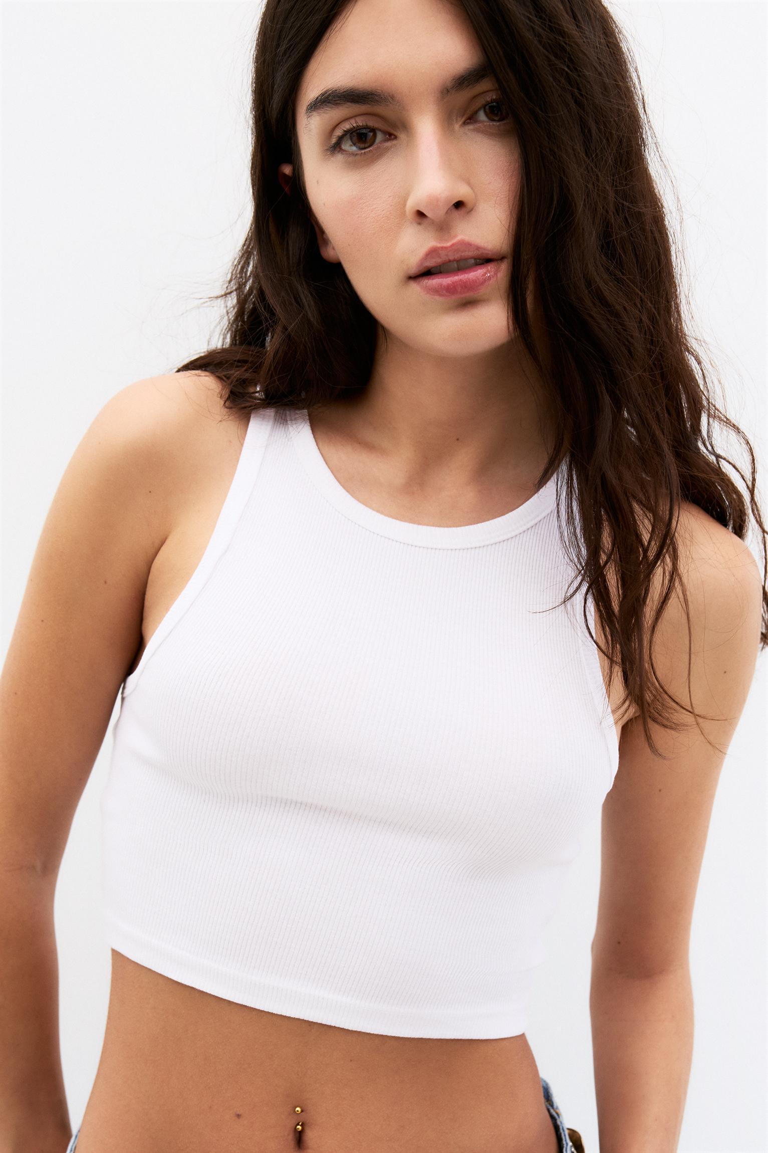 Basic cropped tank top Product Image