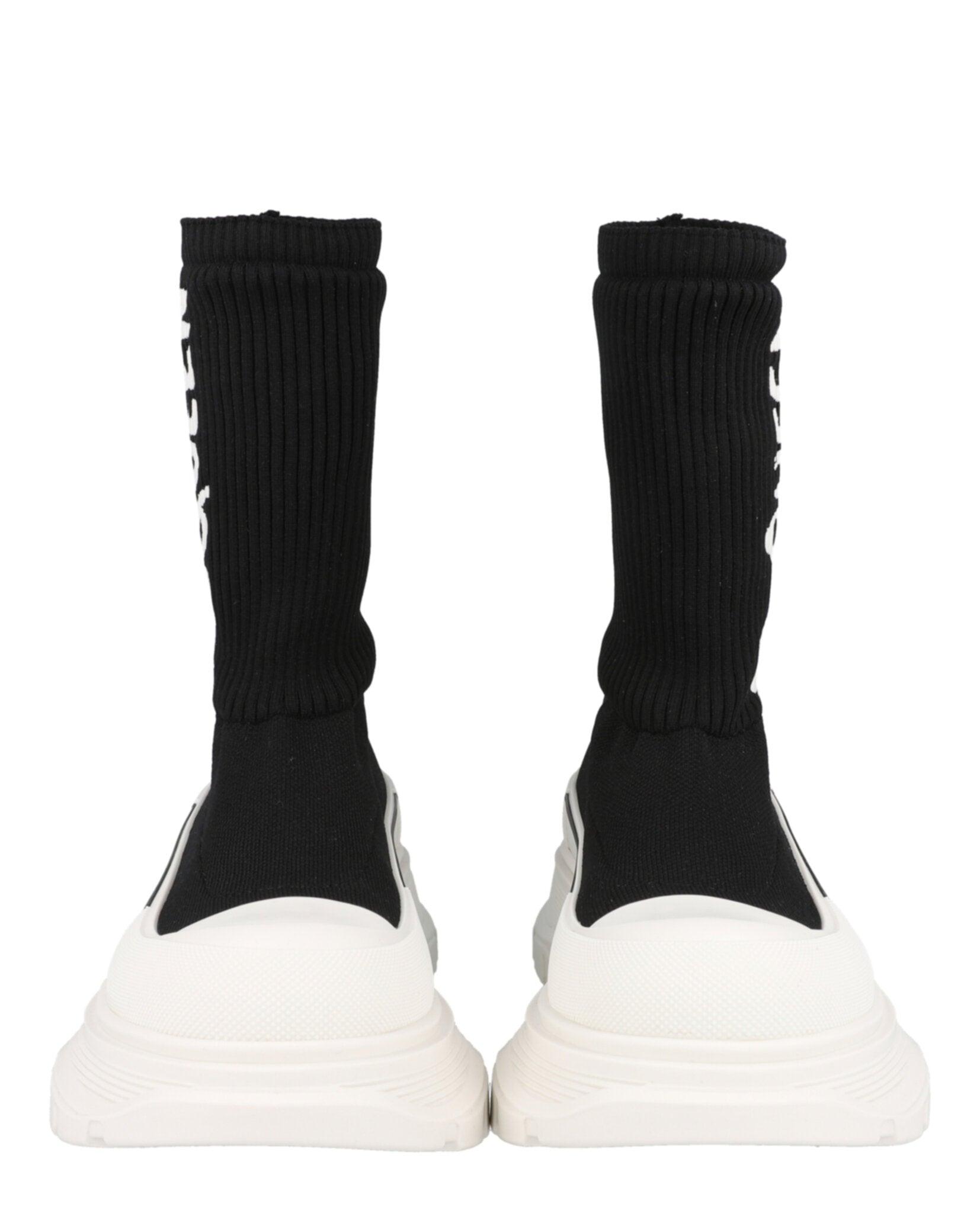 Alexander McQueen Women's Ribbed Tread Slick Boots Product Image