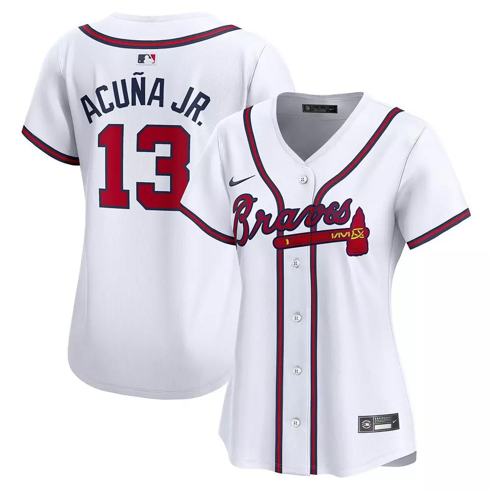 Women's Nike Ronald Acuna White Atlanta Braves Home Limited Player Jersey,  Product Image