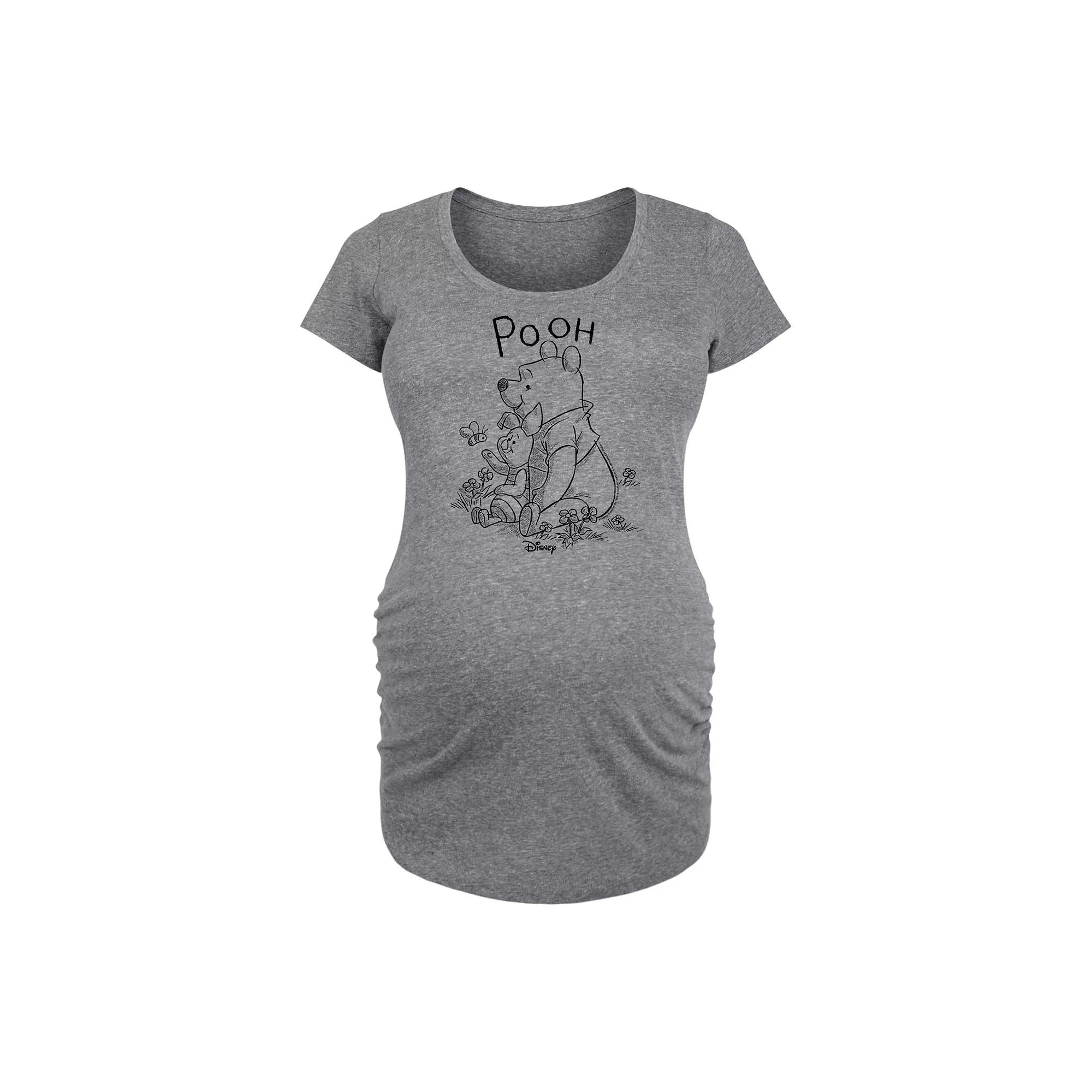 Disney's Winnie the Pooh Piglet & Pooh Maternity Graphic Tee, Women's,  Product Image