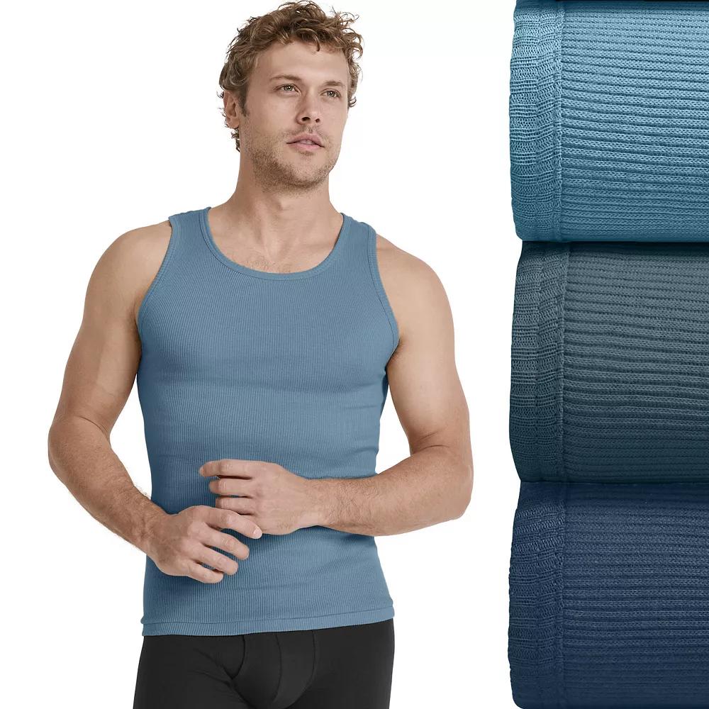 Big & Tall Jockey® Cotton 3-pk. A-Shirt Tank Tops, Men's,  Product Image