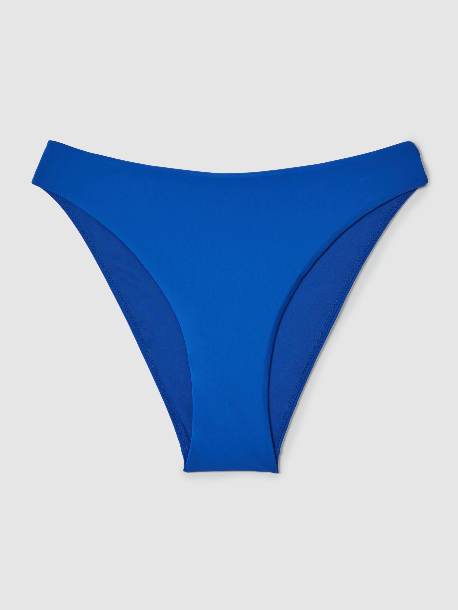 High Rise Bikini Bottoms in Cobalt Blue Product Image