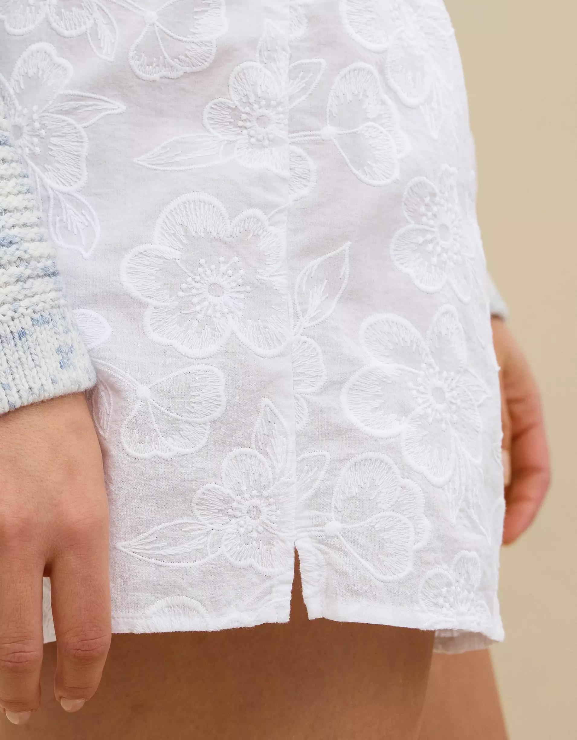 Aerie Off-Duty Embroidered Cotton Boxer Product Image