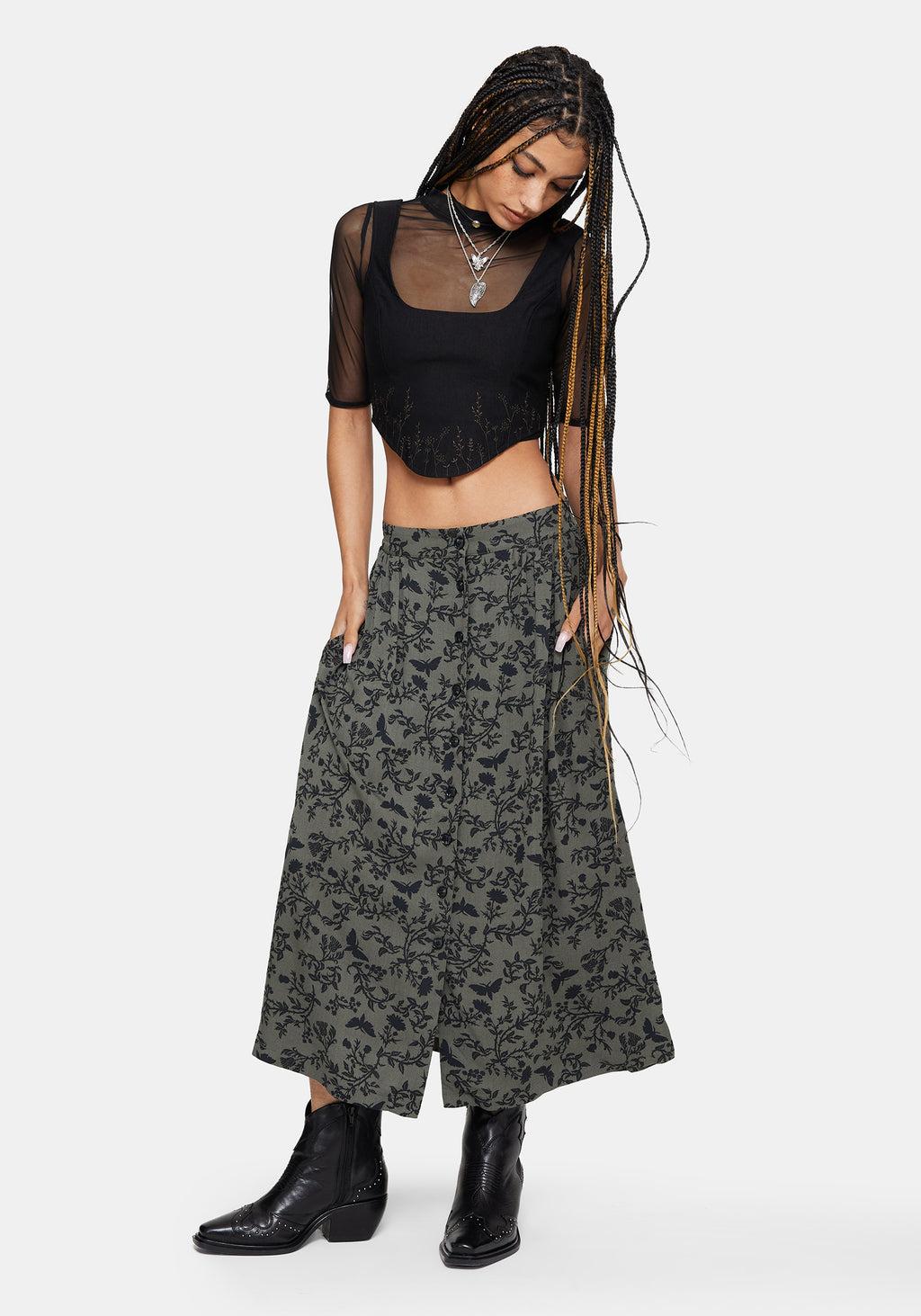 Morgana Midi Shirt Dress - Green Product Image