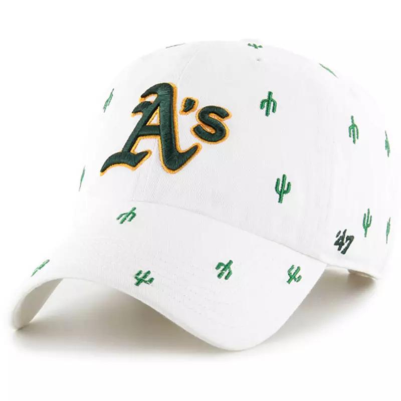 Women's '47 White Oakland Athletics Spring Training Confetti Clean Up Adjustable Hat Product Image
