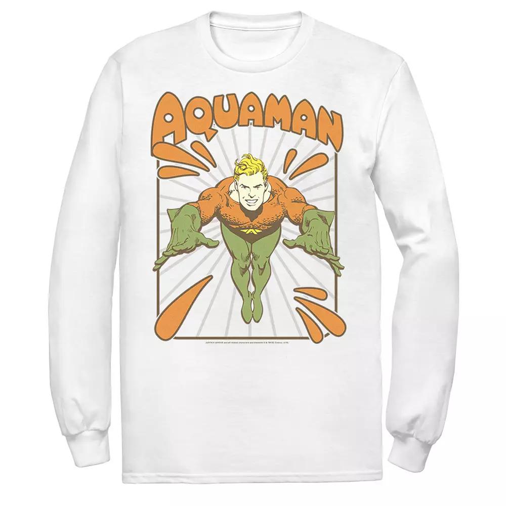 Men's DC Comics Aquaman Simple Text Logo Portrait Tee,  Product Image