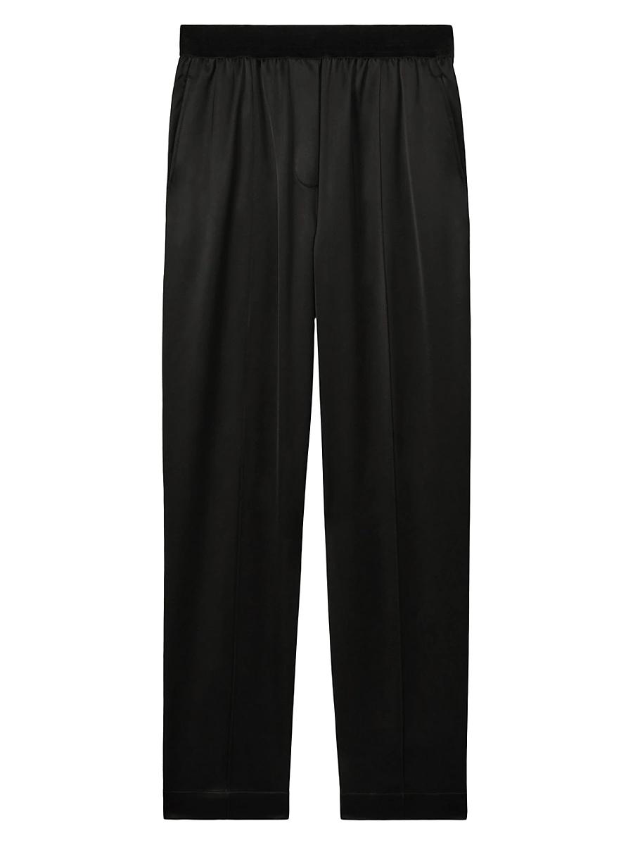 Womens Elea Satin Tapered Trousers Product Image