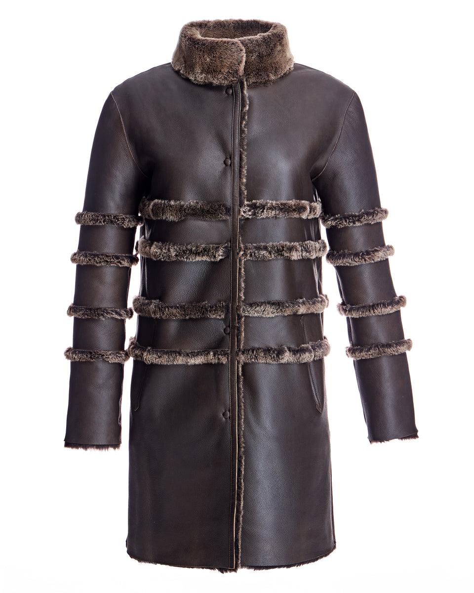 Maximilian Horizontal Shearling Jacket-Maximilian Product Image