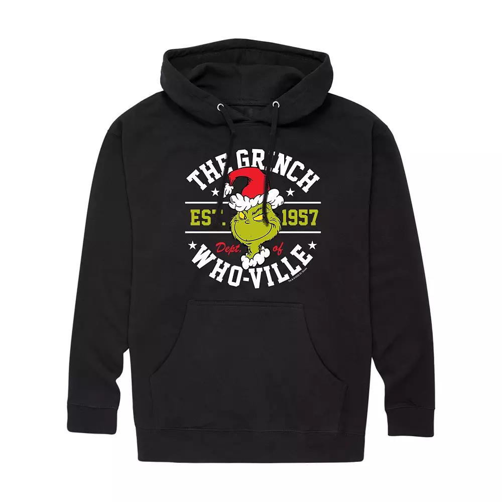 Men's Dr. Seuss Grinch Dept Of Who-ville Hoodie,  Product Image