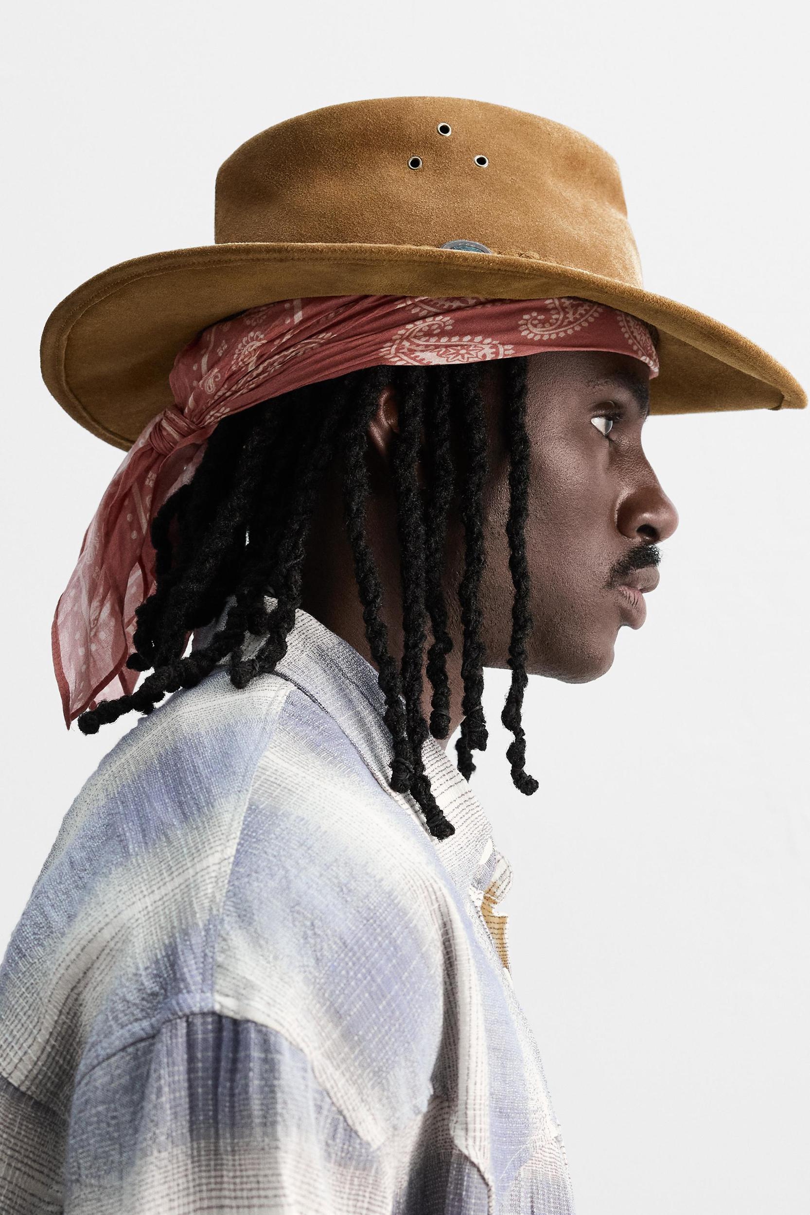 SUEDE LEATHER HAT Product Image