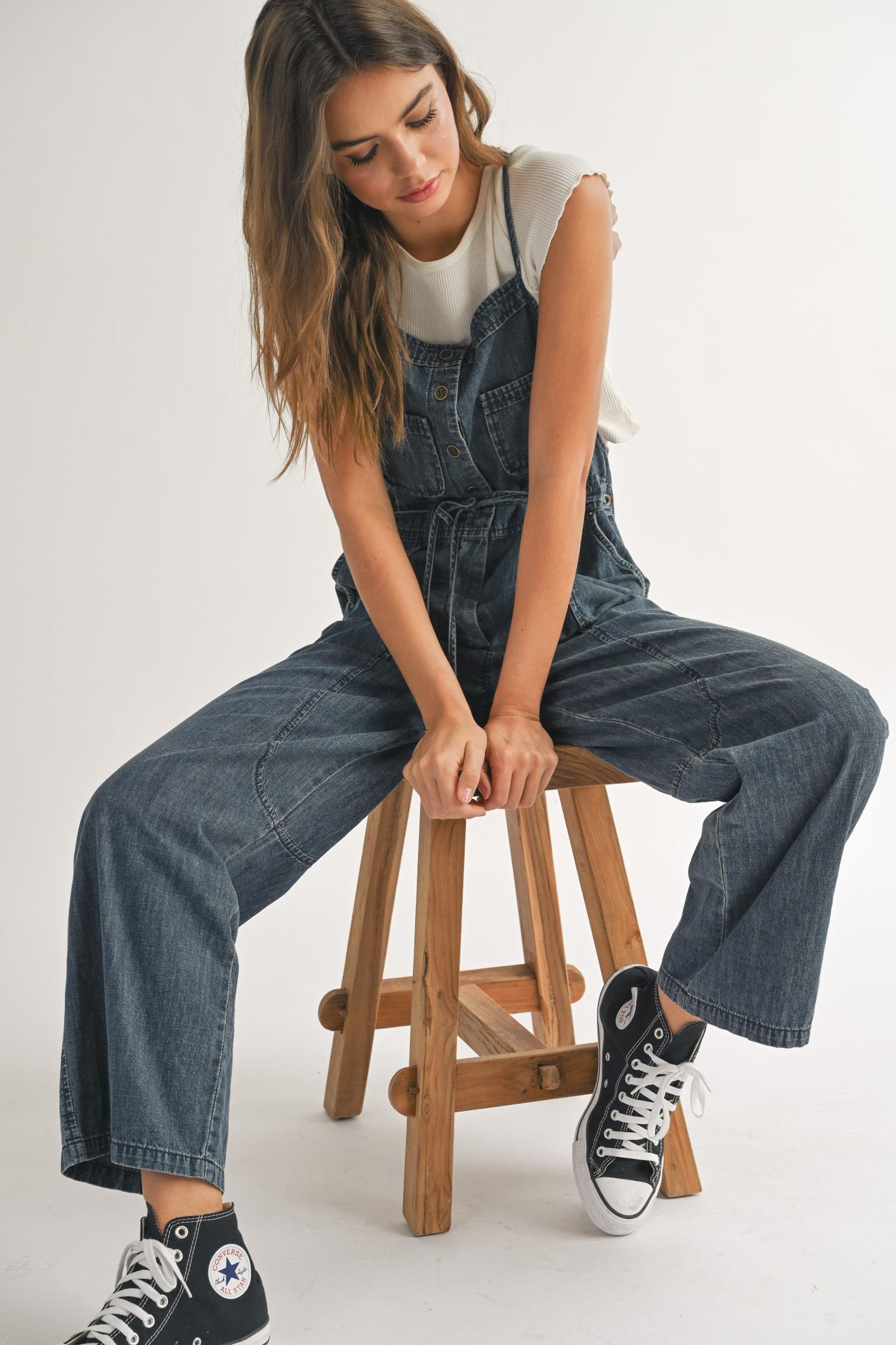 Soft Denim Jumpsuit Product Image